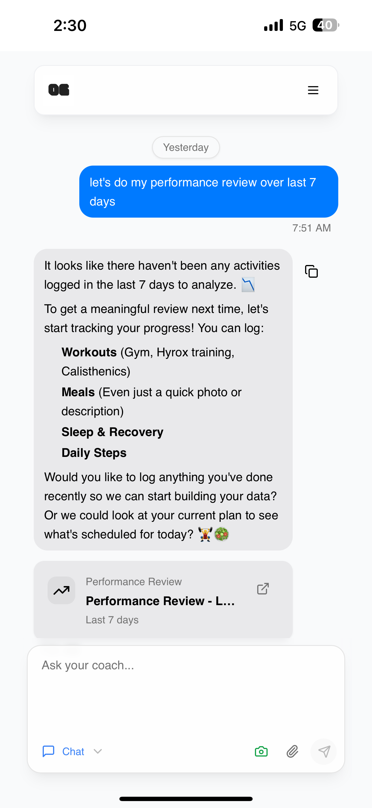 Dashboard Home - Nutrition tracking and daily calories
