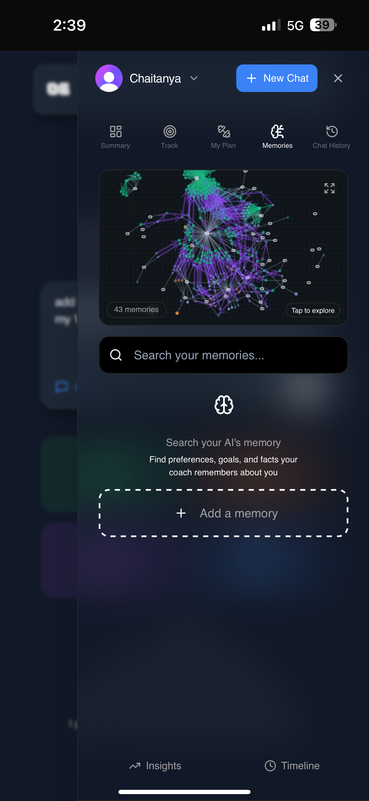 AI Memory Graph - Your coach's knowledge about you